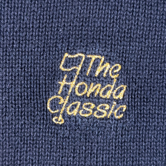Vintage Honda Classic Sweater Adult MEDIUM Blue Antigua Sport Golf Geometric 90s - Picture 4 of 10